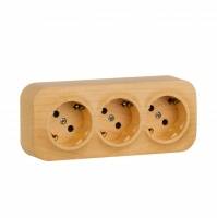 Розетка 3X2К+З со шторками дерево Legrand Розетка 3X2К+З со шторками дерево Legrand