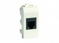 Розетка компьютерная RJ45 категория 6A (8P8C, Hyperline, Dual IDC: 110&Krone) Brava, слоновая кость, 1 модуль DKC Розетка компьютерная RJ45 категория 6A (8P8C, Hyperline, Dual IDC: 110&Krone) Brava, слоновая кость, 1 модуль DKC