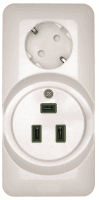 Розетка Прима наружная комбинированная белая, опт, Россия Schneider Electric Розетка Прима наружная комбинированная белая, опт, Россия Schneider Electric