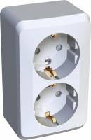 Розетка Этюд двойная с заземлением со шторками 16А 250B, белый, Россия Schneider Electric Розетка Этюд двойная с заземлением со шторками 16А 250B, белый, Россия Schneider Electric