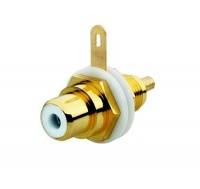 Разъём RCA/CINCH (колокольчик/тюльпан), диапазон от 20 Гц до 20 кГц, цвет белый ABB Разъём RCA/CINCH (колокольчик/тюльпан), диапазон от 20 Гц до 20 кГц, цвет белый ABB