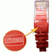 Патч-корд LANMASTER LSZH UTP кат.6, с заливными колпачками, 1.5 м, оранжевый