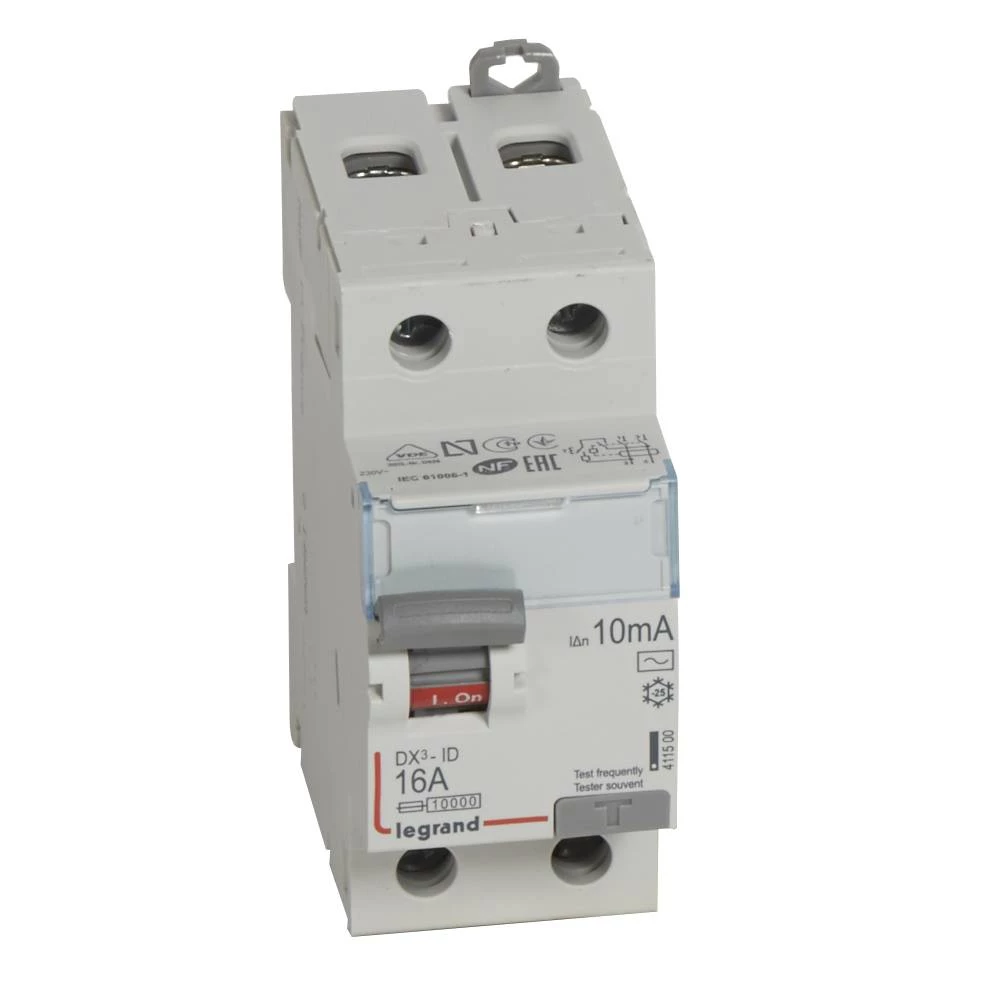 УЗО двухполюсное DX3 2П 16А 10мА-AC