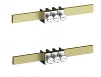 Набор из 2-х N + E шин FMCE43, 3x10mm с 8 клеммн,, L=2 секции