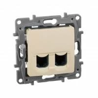 Двойная компьютерная розетка ETIKA 2ХRJ45 5е UTP СЛНК