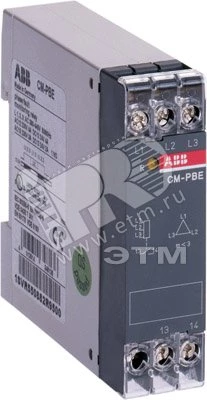 Реле контроля напряжения CM-PBE (контроль 3 фаз) (контроль обрыва фазы L1-L2-L3 3x380-440В ) 1НО контакт
