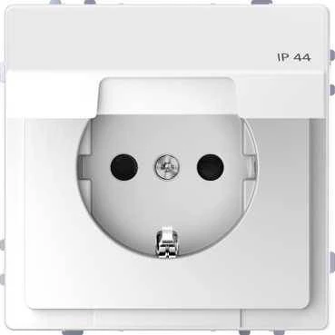 D-Life РОЗЕТКА 16А с з/к и крышкой IP44, БЕЛ. ЛОТОС , SD