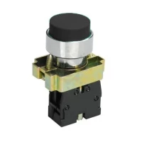 Кнопка управления NP2-BL21 без подсветки, черная, 1НО IP40 (CHINT)