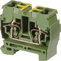 Клемма DR2,5/10,P,4L пружинная, 2,5мм,кв, зем,, мини, DIN2