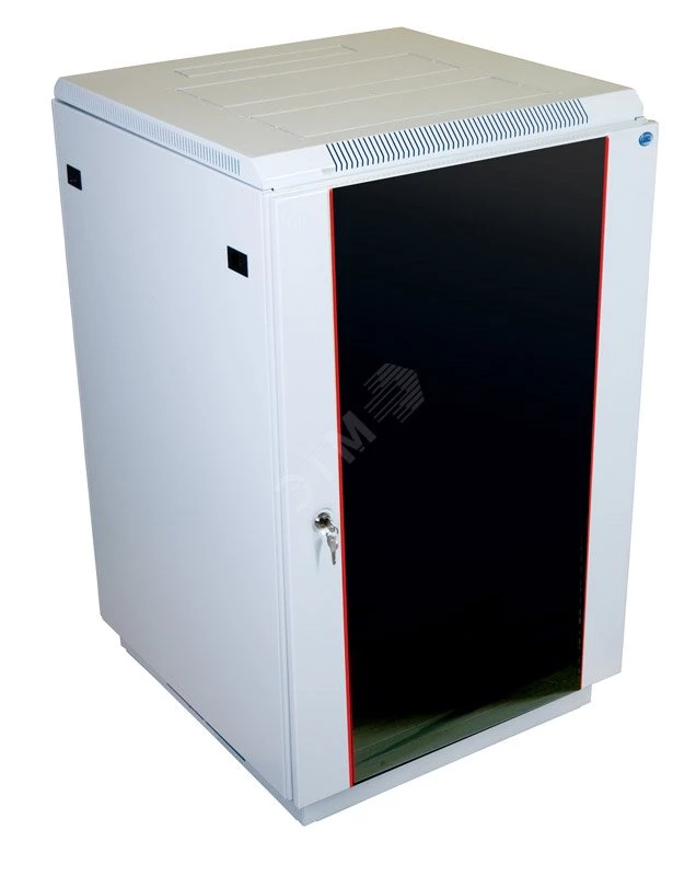 Шкаф телекоммуникационный напольный 27U (600 × 800) дверь стекло