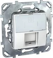 Компьютерная розетка 1ХRJ45 КАТ. 5Е, с полем для надписи, белый