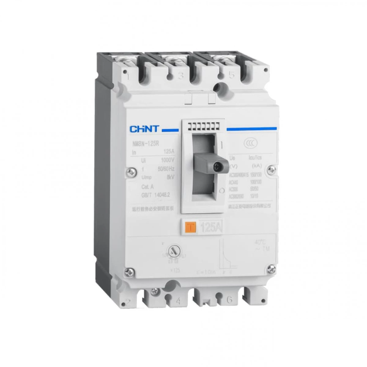 Авт. выкл. NM8N-1600H EM 4P 1250А 100кА с электр. расцепителем, LCD, 230AC (R)(CHINT)