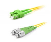 Патч-корд оптический LANMASTER, LSZH, дуплексный, ST/APC-SC/APC, SM OS2, 0.5 м