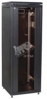 ITK Шкаф сетевой 19" LINEA N 28U 600х800 мм стеклянная передняя дверь черный