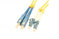 Патч-корд оптический LANMASTER, LSZH, дуплексный, ST/UPC-LC/UPC, SM, 7.0 м