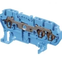 Клемма D6/8,N,3L пружинная 6мм,кв,, 3 зажима, синяя,
