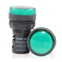 Индикатор ND16-22D/4C зеленый, встр. конденсатор, IP65 АС230В (R) (CHINT)