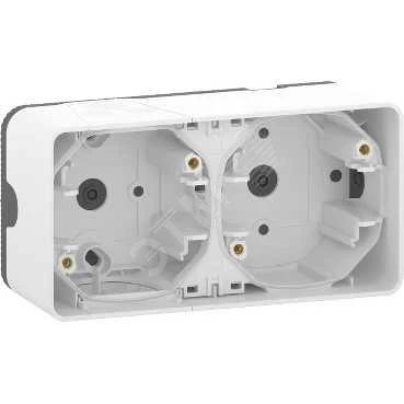 MUREVA S, 2-х ПОСТОВОЙ БОКС для накл. монтажа, БЕЛЫЙ, IP55