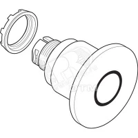 Кнопка MPMT4-10R ГРИБОК красная (только корпус) с усиленной фикс ацией 60мм отпускание поворотом