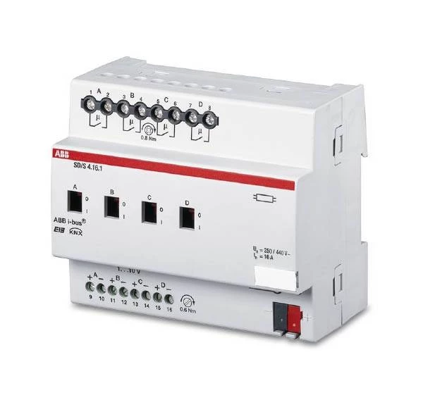 SD/S4,16,1 Светорегулятор ЭПРА 1-10В, 4-канальный, 16А