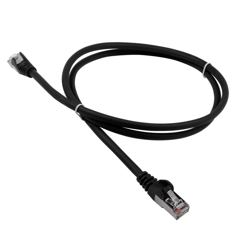 Патч-корд LANMASTER LSZH FTP кат.5e, 1.0 м, черный