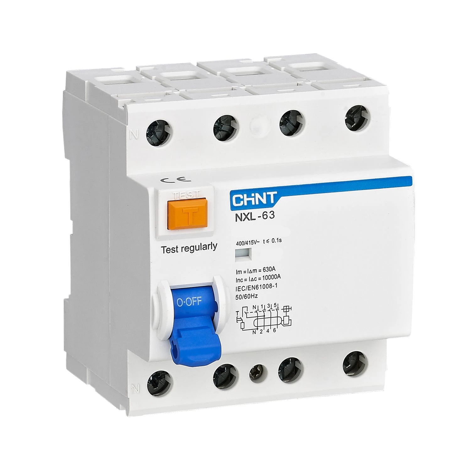 УЗО NXL-63 10kA 3P+N 63A 300mA A (R)(CHINT)