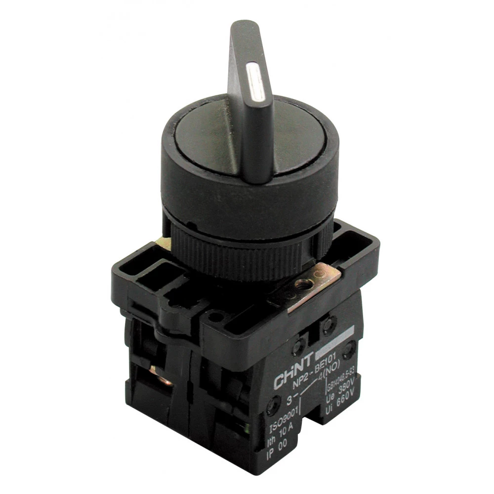 Переключатель NP2-BD34,  3 положения с фиксацией,  2НЗ IP40  (CHINT)