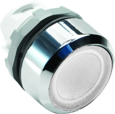 Кнопка MP2-21W белая (только корпус) с фиксацией с подсветкой