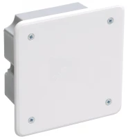 Коробка КМ41001 распаячная для твердых стен 92x92x45 (с саморезами, с крышкой)