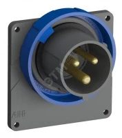 Вилка с прямым фланцем Easy&Safe 216EBU6W,16A,2P+E,IP67,6ч