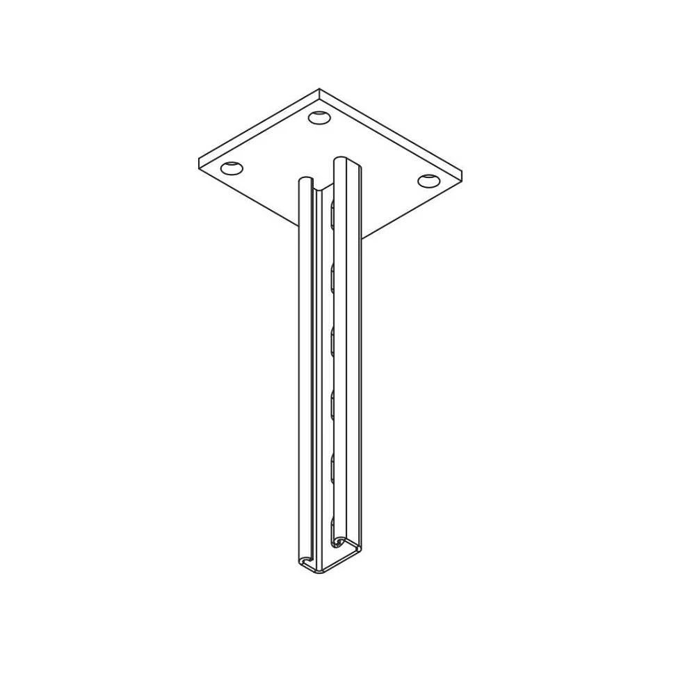 Стойка потолочная сварная СТРАТ 4141-600 (неоцинк.)