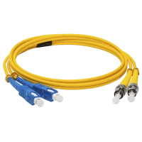Патч-корд оптический LANMASTER, LSZH, дуплексный, ST/APC-SC/UPC, SM OS2, 5.0 м