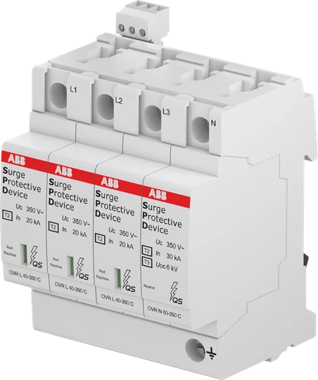 Ограничитель перенапряжений УЗИП OVR T2 4L 80-440s P QS ABB 2CTB815708R5200