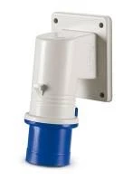 Вилка панельная с наклоном IP44 16А 2P+E 250В
