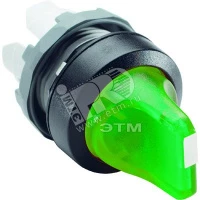 Переключатель M3SS1-11G (короткая ручка) зеленый 3-х позиционный с подсветкой только корпус) с фиксацией