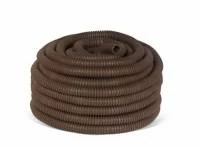 Гофрированная труба ПВХ гибкая, Plast с зондом под темное дерево d25мм (25м.) EKF PROxima
