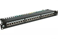 Патч-панель LANMASTER 24 порта с индикаторами, STP, кат.6, 1U