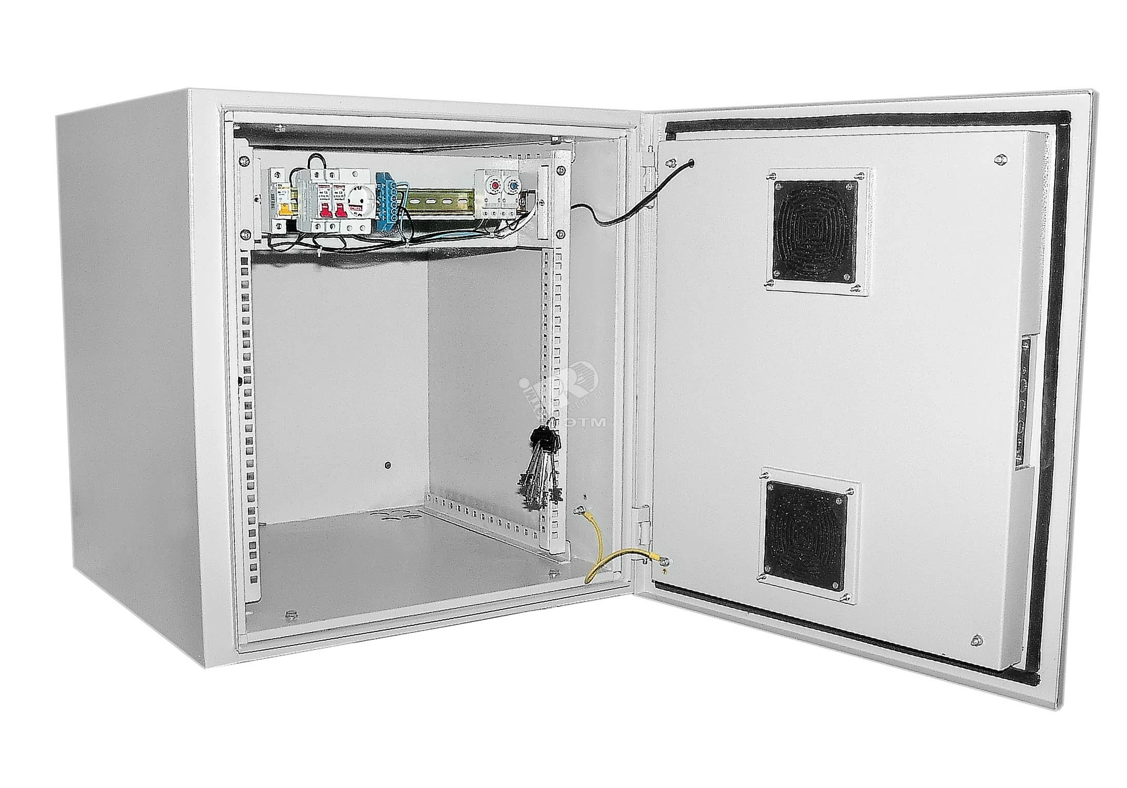 ITK Шкаф уличный 19" 12U 650x600, IP55 металл дверь, серый