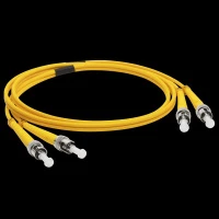 Патч-корд оптический LANMASTER, LSZH, дуплексный, ST/UPC-ST/UPC, SM, 5.0 м