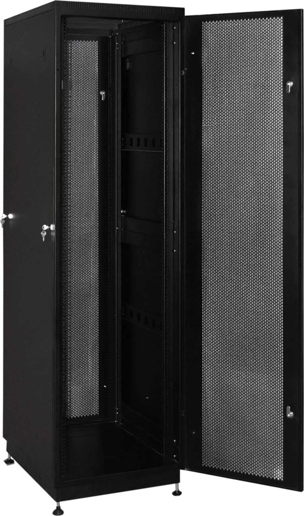 NT BASIC MP42-68 B Шкаф 19" напольный 42U 600*800, дверь перфорированная, черный