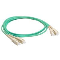 Патч-корд оптический LANMASTER, дуплексный, SC/PC-SC/PC, OM3, LSZH, 10 м