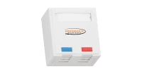 Настенная розетка NIKOMAX, 2 порта, Кат.6 (Класс E), 250МГц, RJ45/8P8C, FT-TOOL/110/KRONE, T568A/B, полный экран, со шторками, белая - гарантия: 5 лет расширенная / 25 лет системная