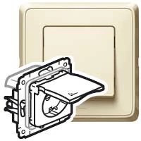 Розетка 2К+З IP44 СЛНК CAR