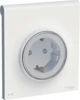 РОЗЕТКА C З/К С КРЫШК IP44 БЕЛ