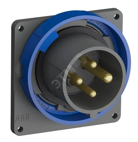 Вилка с прямым фланцем Easy&Safe 316EBU9W,16A,3P+E,IP67,9ч