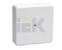 Коробка КМ41212-01 распаячная для о/п 75х75х20 мм белая (6 клемм 6мм2)