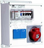 Бокс M16/2 JFB CTFL с розеткамии фланцами в сборе ,металл, IP44