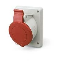 Розетка панельная с наклоном  IP44 32А 3P+E+N 400В