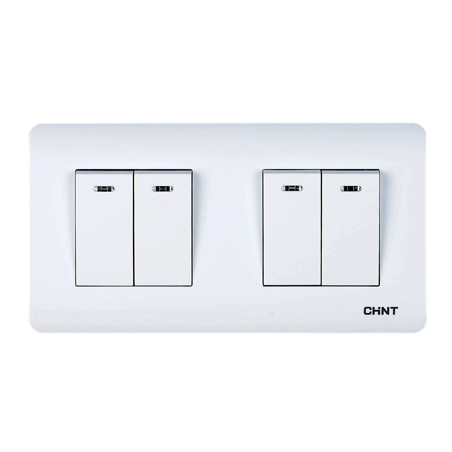 4-клавишный проходной выключатель с LED-подсветкой 10А 250В (CHINT)