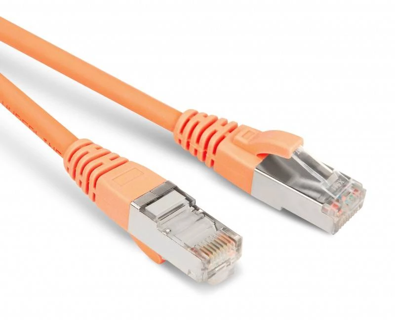 Патч-корд F/UTP, экранированный, Cat.5е, LSZH, 5 м, оранжевый Hyperline